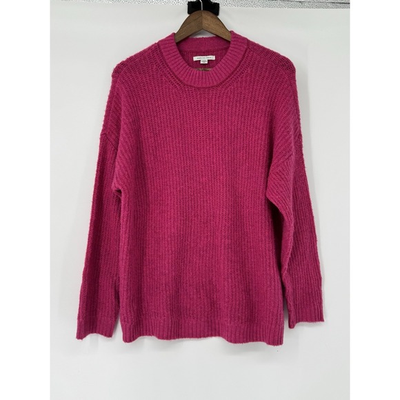 American Eagle Outfitters Sweaters - American Eagle Outfitters Knit Sweater S Hot Pink Fuzzy Soft Oversized Lagenlook